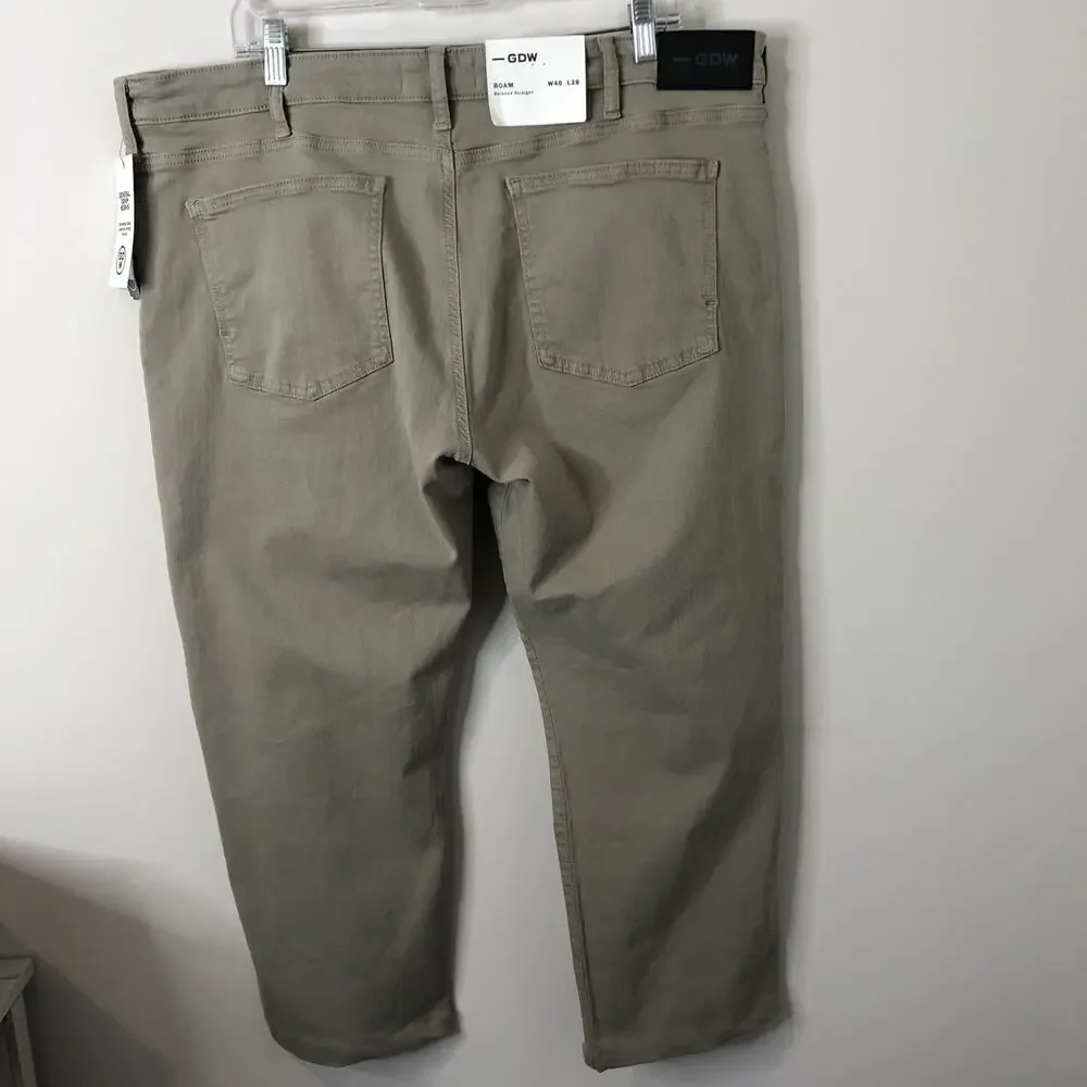 GDW General Denim Works NWT Men's Roam Relaxed Straight Jeans Size 40x28
